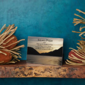 セレニティ祈りの言葉レイクサンセットランドスケープ フォトプラーク (側面)