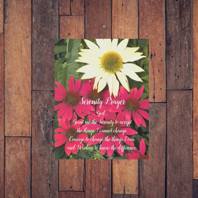 セレニティ祈りの言葉レッドコンフォローアフローラ メタルプリント (In Situ)
