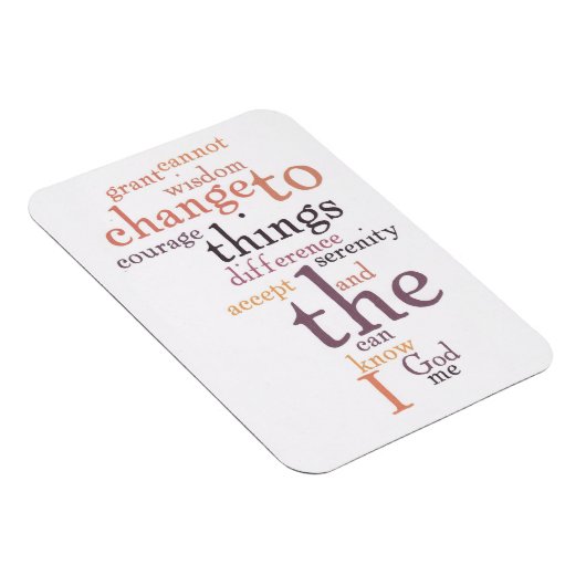 セレニティ祈りの言葉ワードアート マグネット (右側)