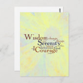 セレニティ祈りの言葉ワードルオン抽象芸術 ポストカード (正面/裏面)