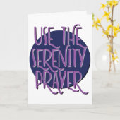 セレニティ祈りの言葉回復スローガンを使う カード (黄色い花)