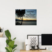 セレニティ祈りの言葉夕べサンセットフォト ポスター (ホームオフィス)