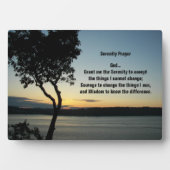 セレニティ祈りの言葉夕べサンセット フォトプラーク (正面)