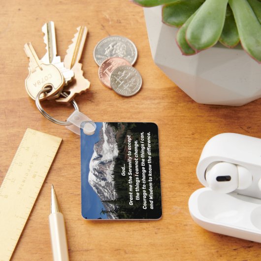 セレニティ祈りの言葉山レイニアランドスケープ キーホルダー (デスク)
