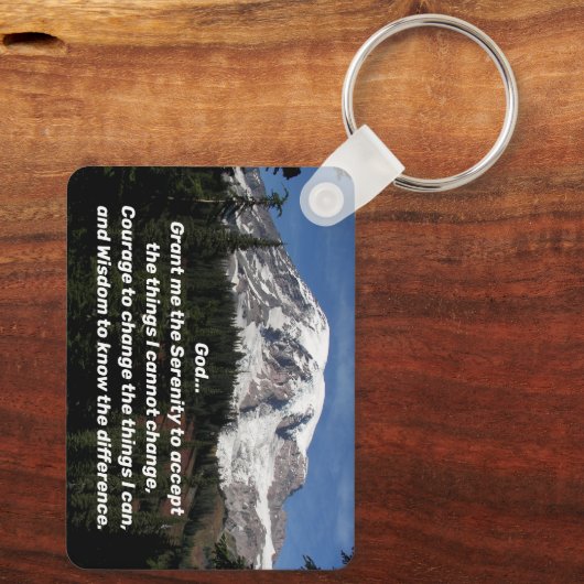 セレニティ祈りの言葉山レイニアランドスケープ キーホルダー (裏面)