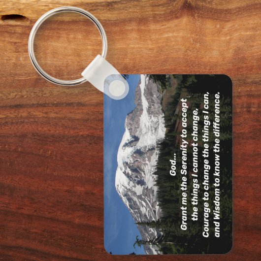 セレニティ祈りの言葉山レイニアランドスケープ キーホルダー (正面)