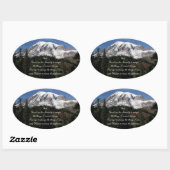 セレニティ祈りの言葉山レイニアランドスケープ 楕円形シール (シート)