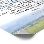 セレニティ祈りの言葉引用文オンランドスケープ写真アート ポスター (角)