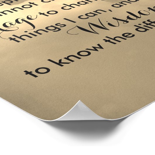 セレニティ祈りの言葉引用文ポスター自然写真アート ポスター (角)