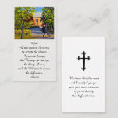 セレニティ祈りの言葉悔やみや弔慰記憶カード 名刺 (正面/裏面)