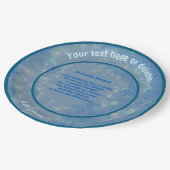 セレニティ祈りの言葉感動的パーソナライズされたパーティー ペーパープレート (アングル)