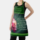 セレニティ祈りの言葉感動的フラワーパーソナライズされた エプロン (インサイチュ)