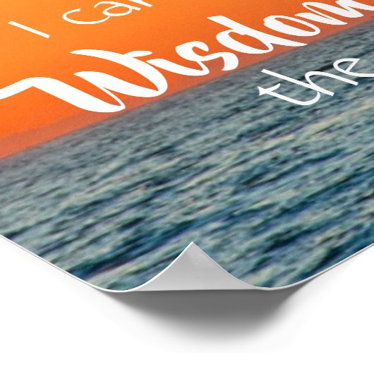 セレニティ祈りの言葉感動的海航海の ポスター (角)