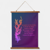 セレニティ祈りの言葉感動的祈りの言葉ブラック 吊り下げ型タペストリー (正面)