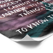 セレニティ祈りの言葉抽象芸術水カラーデザイン ポスター (角)