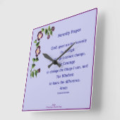 セレニティ祈りの言葉時計 スクエア壁時計 (傾斜)