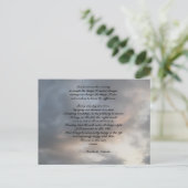 セレニティ祈りの言葉曇り空はがき ポストカード (スタンド正面)