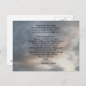 セレニティ祈りの言葉曇り空はがき ポストカード (正面/裏面)