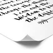 セレニティ祈りの言葉書道プリント ポスター (角)