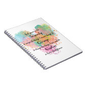 セレニティ祈りの言葉水彩螺旋ノート ノートブック (右側)