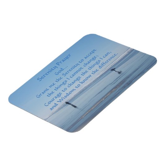 セレニティ祈りの言葉海ビーチ写真 マグネット (左側)