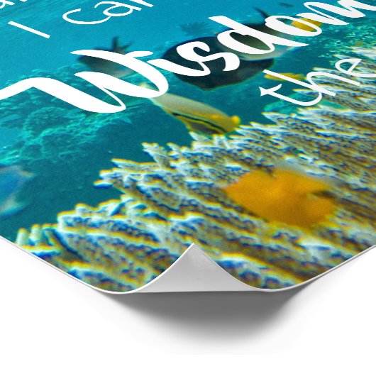 セレニティ祈りの言葉海フィッシュメディテーション ポスター (角)