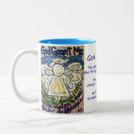 セレニティ祈りの言葉絵画エンジェルズマグカップ ツートーンマグカップ