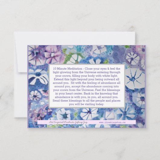 セレニティ祈りの言葉肯定瞑想カード 招待状 (裏面)