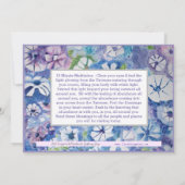 セレニティ祈りの言葉肯定瞑想カード 招待状 (裏面)