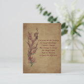 セレニティ祈りの言葉花感動的葉書 ポストカード (スタンド正面)