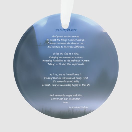 セレニティ祈りの言葉 オーナメント (正面)