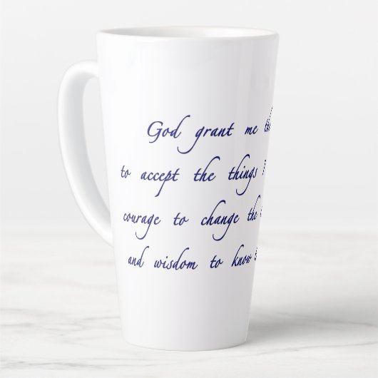 セレニティ祈りの言葉 カフェラテマグ (左アングル)