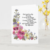 セレニティ祈りの言葉 カード (黄色い花)