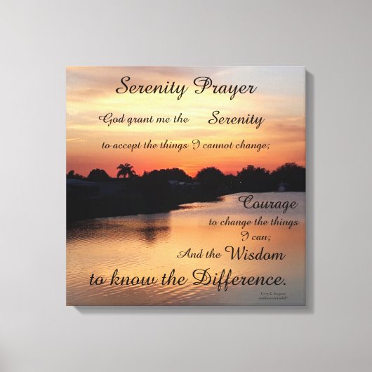セレニティ祈りの言葉 キャンバスプリント (正面)