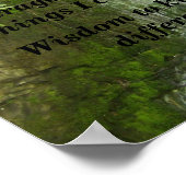 セレニティ祈りの言葉(クリフウォーターフォール) ポスター (角)