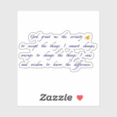 セレニティ祈りの言葉 シール (シート)