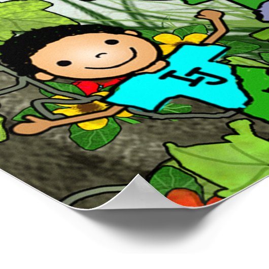 セレニティ祈りの言葉:ハッピーチルドレン、強さ/回復 ポスター (角)