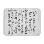 セレニティ祈りの言葉 – バウンス書道スクリプトモダン マグネット (横)