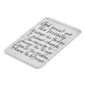 セレニティ祈りの言葉 – バウンス書道スクリプトモダン マグネット (左側)