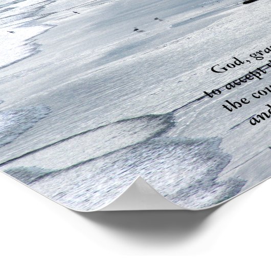 セレニティ祈りの言葉_ピースフルビーチシーンポスター ポスター (角)