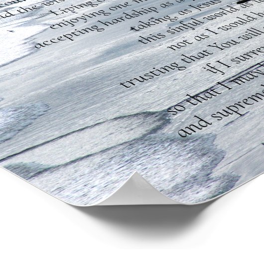 セレニティ祈りの言葉_ピースフルビーチシーン ポスター (角)