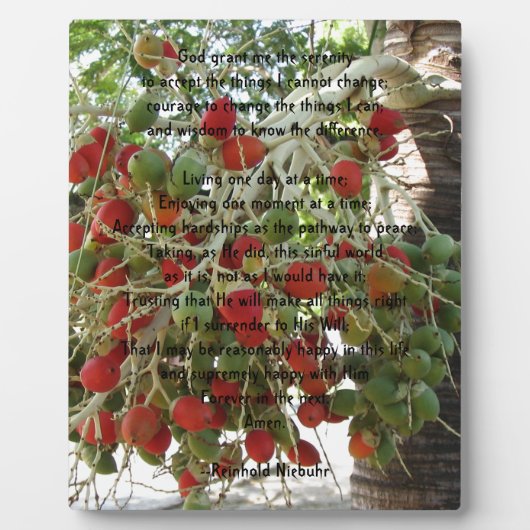 セレニティ祈りの言葉 フォトプラーク (正面)