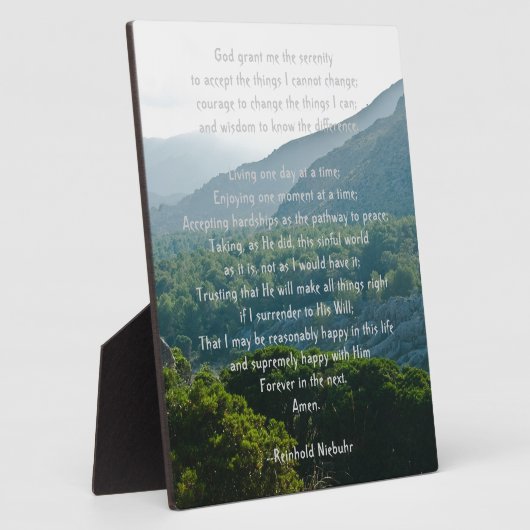 セレニティ祈りの言葉 フォトプラーク (側面)