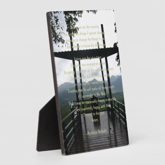 セレニティ祈りの言葉 フォトプラーク (側面)