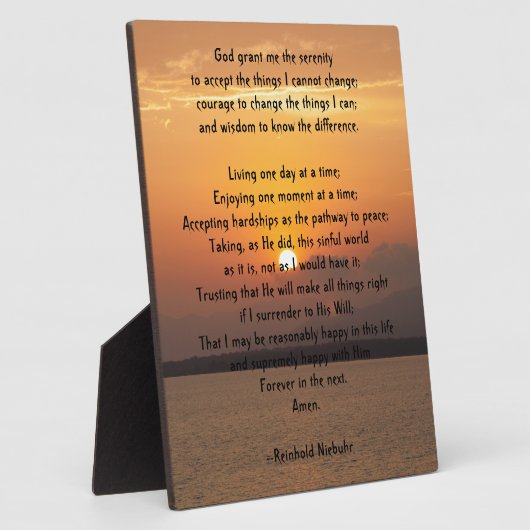 セレニティ祈りの言葉 フォトプラーク (側面)