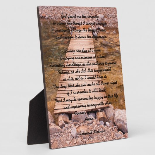 セレニティ祈りの言葉 フォトプラーク (側面)
