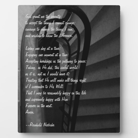 セレニティ祈りの言葉 フォトプラーク (正面)