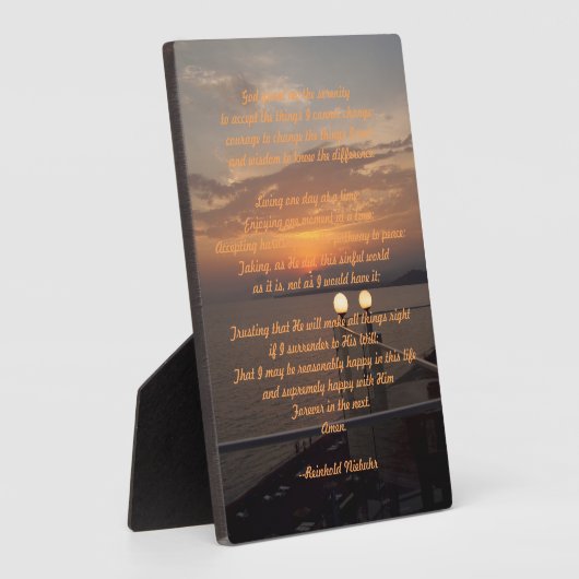 セレニティ祈りの言葉 フォトプラーク (側面)