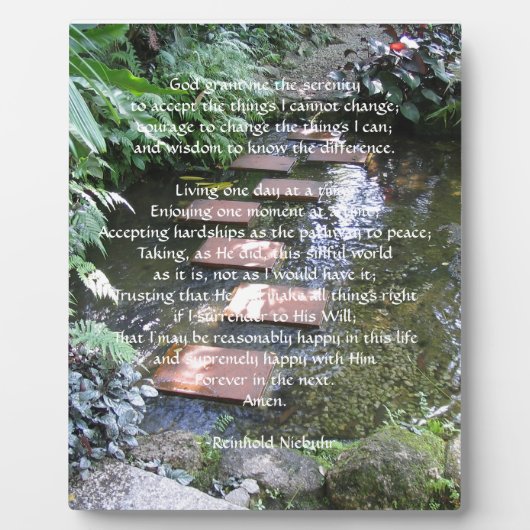 セレニティ祈りの言葉 フォトプラーク (正面)