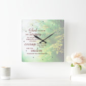 セレニティ祈りの言葉、フォレスト スクエア壁時計 (ホーム)